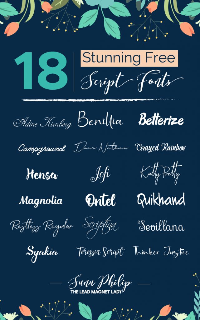 18 Stunning Free Script Fonts